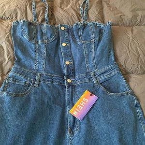 Never worn Jean jumpsuit